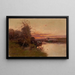 Fluss bei Sonnenuntergang - Eugène Galien-Laloue — gerahmtes Bild an der Wand