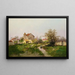 Scène rurale nella periferia di Barbizon - Eugène Galien-Laloue — quadro incorniciato alla parete