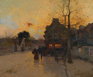 Eugne GalienLaloue - Village Un Soir Dautomne.webp