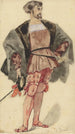 Study of a noble's costume from the time of François I - Eugène Giraud — artwork view