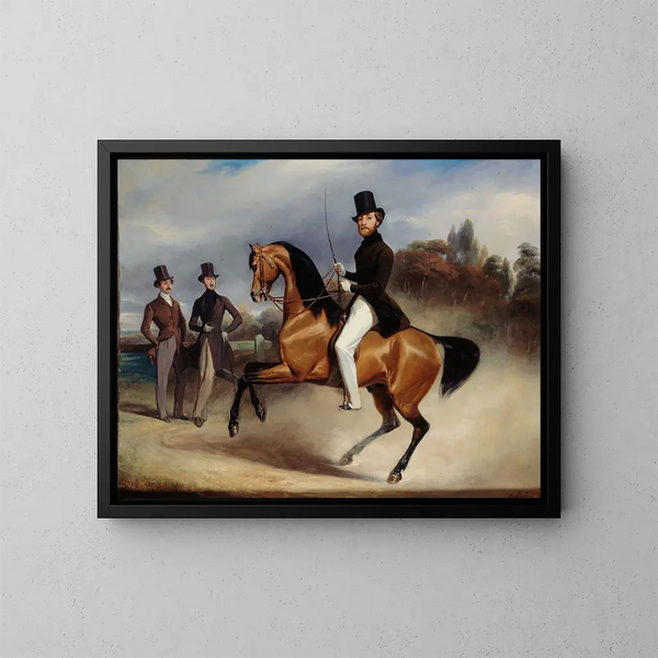 Der Graf von Lancosme - Eugène Giraud — gerahmtes Bild an der Wand