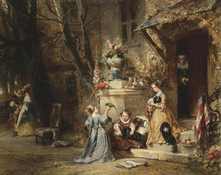 Eugne Isabey - Children Playing With The Favorite Pets.webp