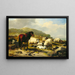 Paesaggio con Pecore - Eugène Joseph Verboeckhoven — quadro incorniciato alla parete