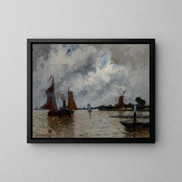 Dordrecht - Eugène Vail — gerahmtes Bild an der Wand