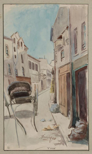 F Sguin - Rue Saint Mdard donnant sur la rue Mouffetard en 1895.webp