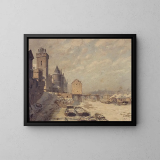 Fdor Hoffbauer - La tour de lHorloge la Conciergerie et le pont au Change en 1621.webp