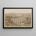 Lutèce in the Late Empire, aqueduct of Arcueil in the foreground, palace and citadel in the background - Fédor Hoffbauer — framed artwork on a wall