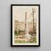Obelisk style Louis XVI in a garden 10 rue Cassini early 19th century - Fédor Hoffbauer — framed artwork on a wall