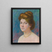 Head of Woman - Federico Zandomeneghi — framed artwork on a wall
