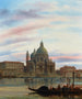 Venice Painting: a view of Santa Maria della Salute - Félix Auguste Rezia — artwork view