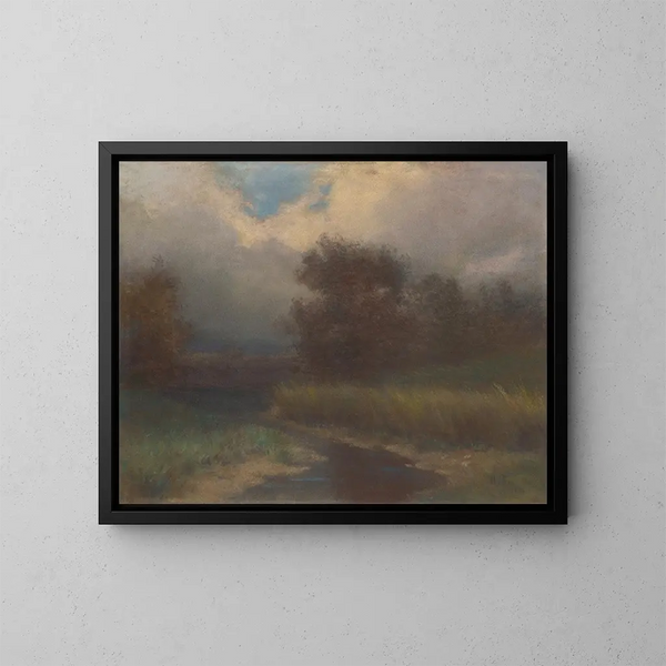 Am Bachufer - Felicjan Moczik — gerahmtes Bild an der Wand
