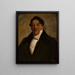 Ritratto di un uomo con jabot bianco - Feliks Pęczarski — quadro incorniciato alla parete