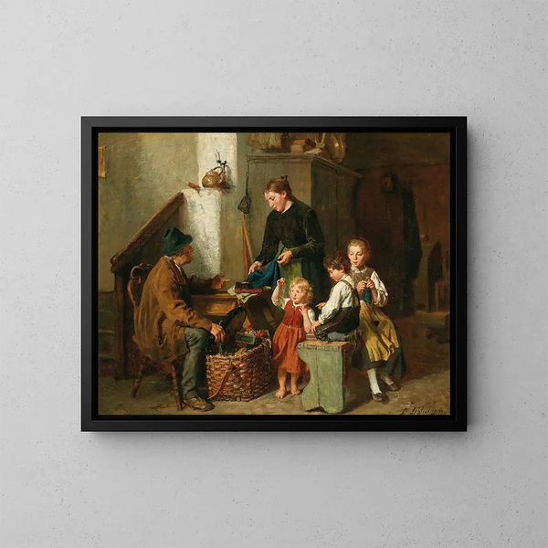 Der Händler - Felix Schlesinger — gerahmtes Bild an der Wand