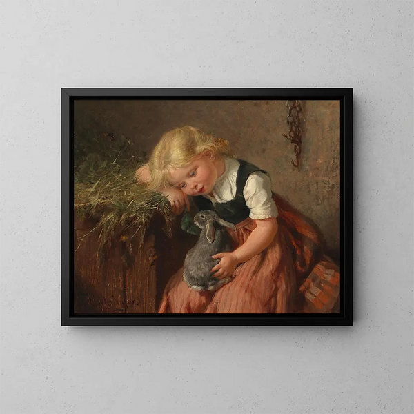 Der Spielgefährte - Felix Schlesinger — gerahmtes Bild an der Wand