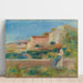 Reproduktion des Gemäldes Frau sitzend, La Maison de la Poste à Cagnes - Pierre-Auguste Renoir