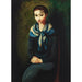 Riproduzione del dipinto Donna con foulard blu - Moïse Kisling
