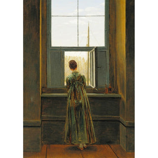 Femme à la fenêtre - Caspar David Friedrich | Reproduction Tableau Décoration murale affiche copie