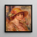 Frau mit Strohhut - Pierre-Auguste Renoir — gerahmtes Bild an der Wand