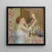Frau mit Spiegel - Frederick Carl Frieseke — gerahmtes Bild an der Wand