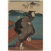 Riproduzione del dipinto Donna sul molo - Utagawa Kuniyoshi
