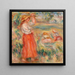 Donne nei campi - Pierre-Auguste Renoir — quadro incorniciato alla parete