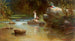 Baden am Flussufer - Ferdinand Bellermann — Ansicht des Kunstwerks