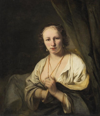 Ferdinand Bol - Women with Pearls in her Hair.webp
