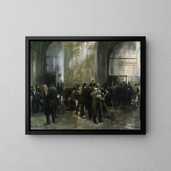 An der Börse - Ferdinand Brütt — gerahmtes Bild an der Wand