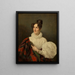 Dame en robe blanche - Ferdinand Georg Waldmüller — quadro incorniciato alla parete