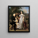 Il consigliere principe di Esterházy Mathias Kerzmann con la sua seconda moglie Maria Helena née Mikolischtz e sua figlia Maria - Ferdinand Georg Waldmüller — quadro incorniciato alla parete