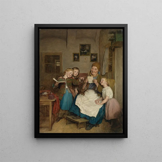 Ferdinand Georg Waldmller - Gromutter mit drei Enkelkindern.webp