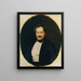 Mann im schwarzen Mantel mit weißer Weste - Ferdinand Georg Waldmüller — gerahmtes Bild an der Wand