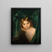 Fille sous un rideau vert - Ferdinand Georg Waldmüller — quadro incorniciato alla parete