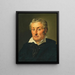 Portrait eines Gentlemans mit weißen, gewellten Haaren - Ferdinand Georg Waldmüller — gerahmtes Bild an der Wand