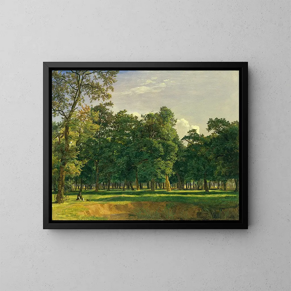 Paesaggio del Prater - Ferdinand Georg Waldmüller — quadro incorniciato alla parete