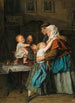 Die Besuch der Großeltern - Ferdinand Georg Waldmüller — Ansicht des Kunstwerks