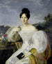 Dame in weißem Kleid - Atelier von Ferdinand Georg Waldmüller — Ansicht des Kunstwerks