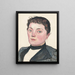 Portrait einer jungen unbekannten Berner Sennenhündin - Ferdinand Hodler — gerahmtes Bild an der Wand