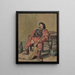 Mann sitzend mit einer Gitarre - Ferdinand Hodler — gerahmtes Bild an der Wand