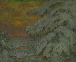 Ferdinand Katona - Sunset in winter.webp