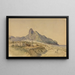Die Berge Dois Irmãos am Meer - Ferdinand Keller — gerahmtes Bild an der Wand