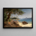 Küstenlandschaft bei Rio de Janeiro - Ferdinand Keller — gerahmtes Bild an der Wand