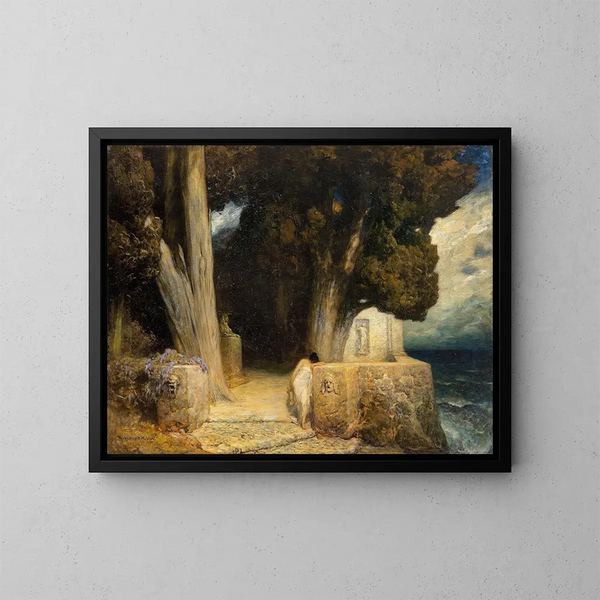 Sappho - Ferdinand Keller — gerahmtes Bild an der Wand
