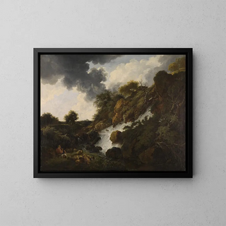 Ferdinand Kobell - Gebirgslandschaft mit Wasserfall.webp