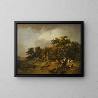 Ferdinand Kobell - Landscape with Hut and Draw Well.webp