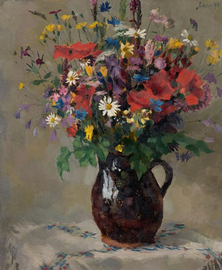 Ferdinand Matthias Zerlacher - Wiesenblumen in Krug.webp