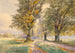 Allée di Hellbrunn a Salisburgo, la fortezza Hohensalzburg sullo sfondo - Ferdinand Mühlbacher — vista dell’opera