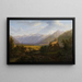 La valle di Glurns con l'Adige in Tirolo - Ferdinand Runk — quadro incorniciato alla parete