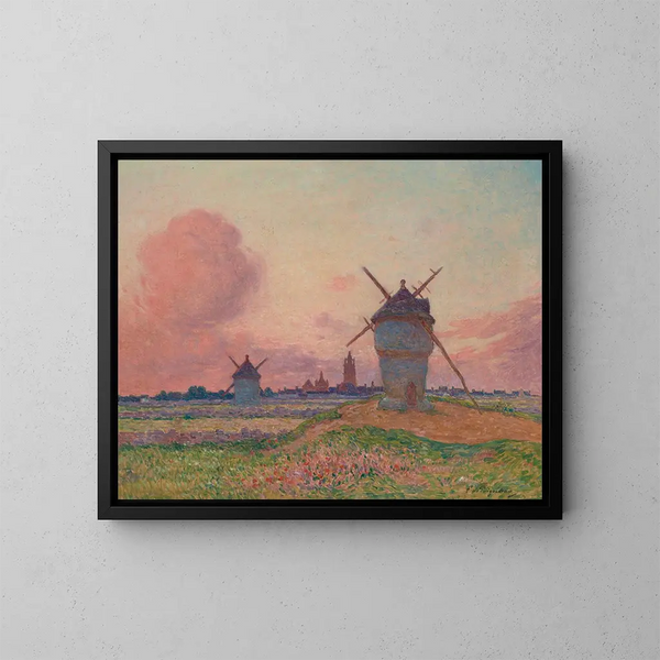 Tramonto a Bourg de Batz, Bretagna - Ferdinand du Puigaudeau — quadro incorniciato alla parete