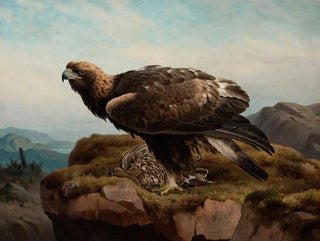 Ferdinand von Wright - Golden Eagle At A Cliffs Edge.webp
